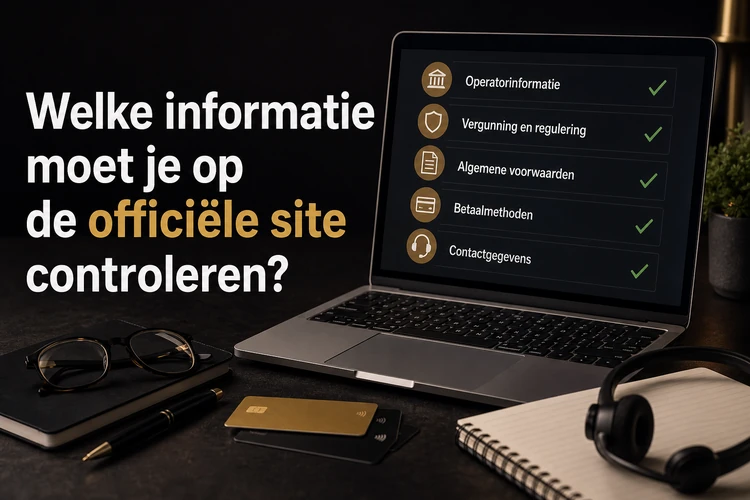 Welke informatie moet je op de officiële site controleren?