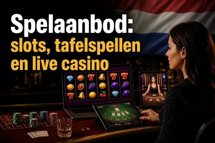 Spelaanbod: slots, tafelspellen en live casino